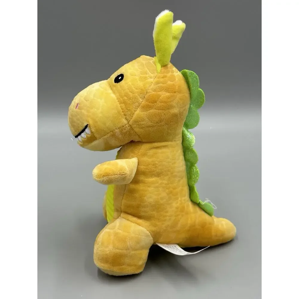 Walmart Dinosaur with Bunny Ears Yellow Plush Small 8” Stuffed Animal